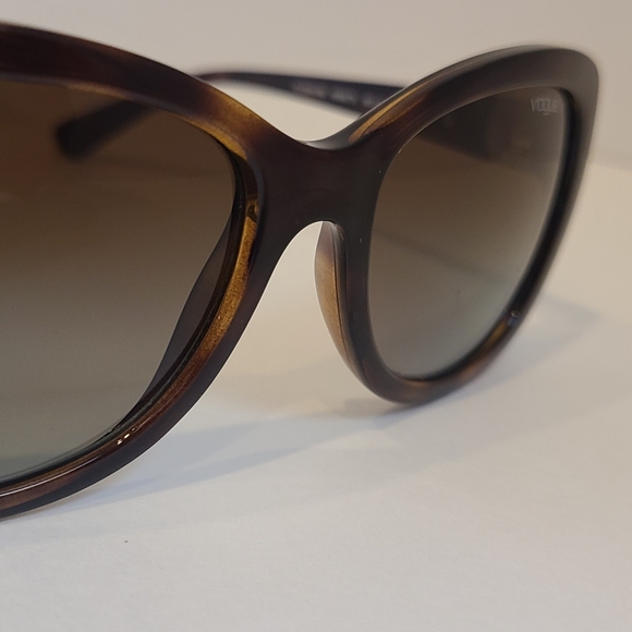 Vogue black frame with jewel accent sunglasses main image 11